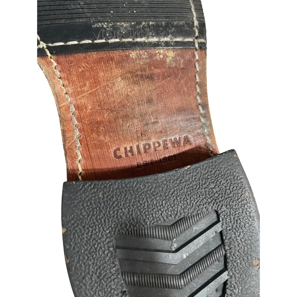 Chippewa Originals 1901G55 Black Leather Chukka Dress Boots Mens 10.5 D USA